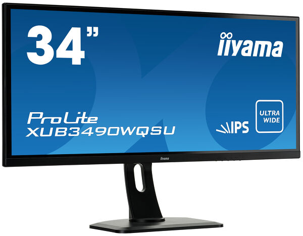 ProLite XUB3490WQSU-B1 - 34” IPS ultra-wide screen with a height adjustable stand