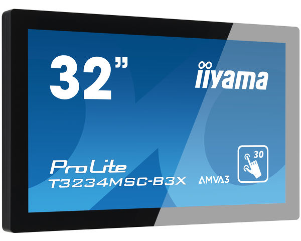ProLite T3234MSC-B3X - 32" 30 point multi-touch monitor built into an eye catching bezel with Edge to Edge glass