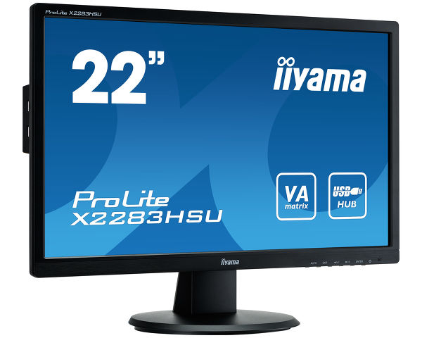ProLite X2283HSU-B1DP - Full HD LED monitor with VA panel and a USB hub