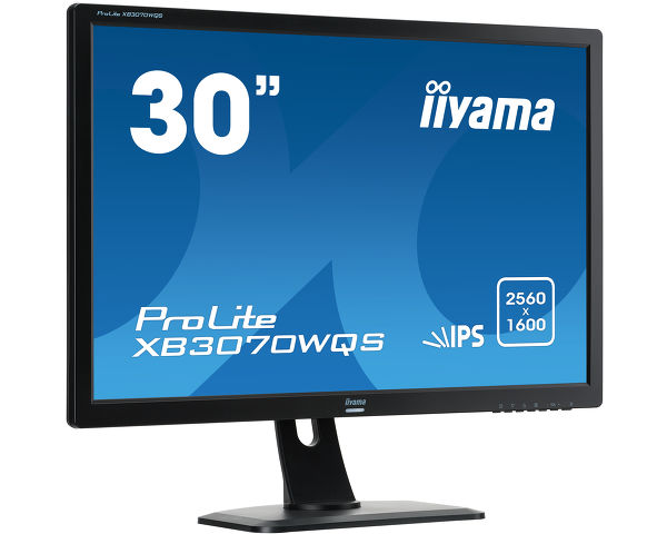 ProLite XB3070WQS-B1 - 30” AH-IPS LED-backlit screen capable of displaying 109% AdobeRGB, 146% sRGB and 104% NTSC colours