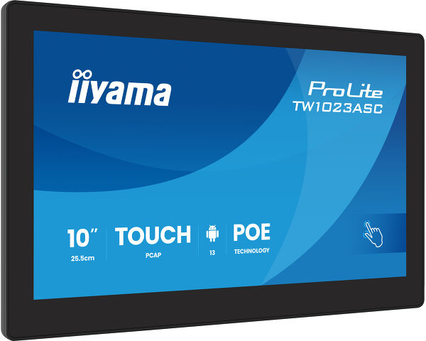 ProLite TW1023ASC-B3P - PC táctil de 10.1” PCAP de 10 puntos con Android, Power over Ethernet (PoE) y iiSignage²