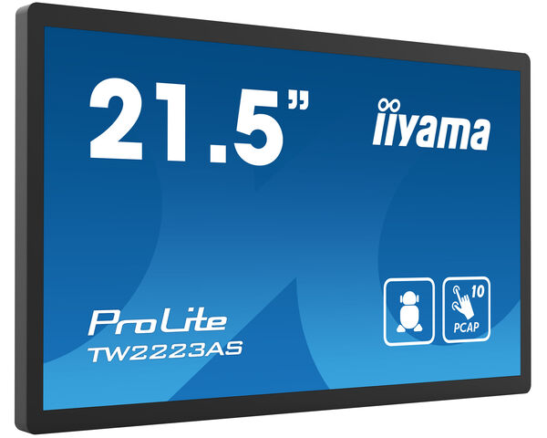 ProLite TW2223AS-B2 - Touch Panel-PC interactivo PCAP 10pt Full HD 21.5" con sistema operativo Android y diseño de cristal de borde a borde